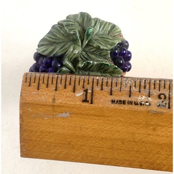 Basket of Grapes Cork Bottle Topper Hand Painted Ceramic Porcelain 17.5mm x 21mm - Picture 10 of 10